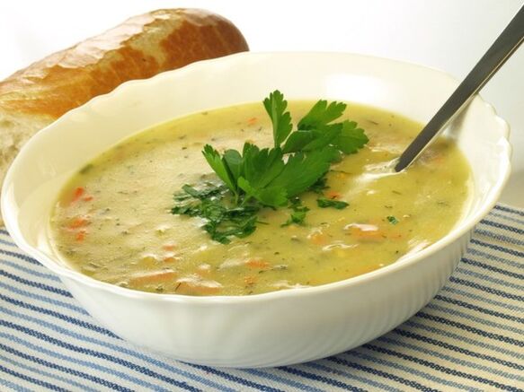 Vegetable puree soup with turnip in the drink diet menu for weight loss